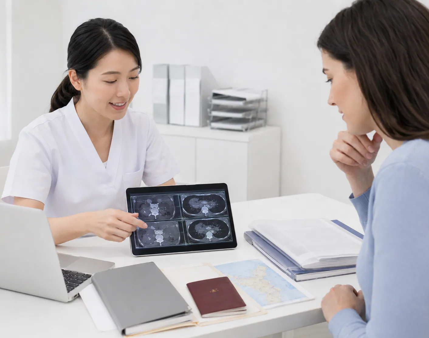 International patient information review and coordination support for Japan