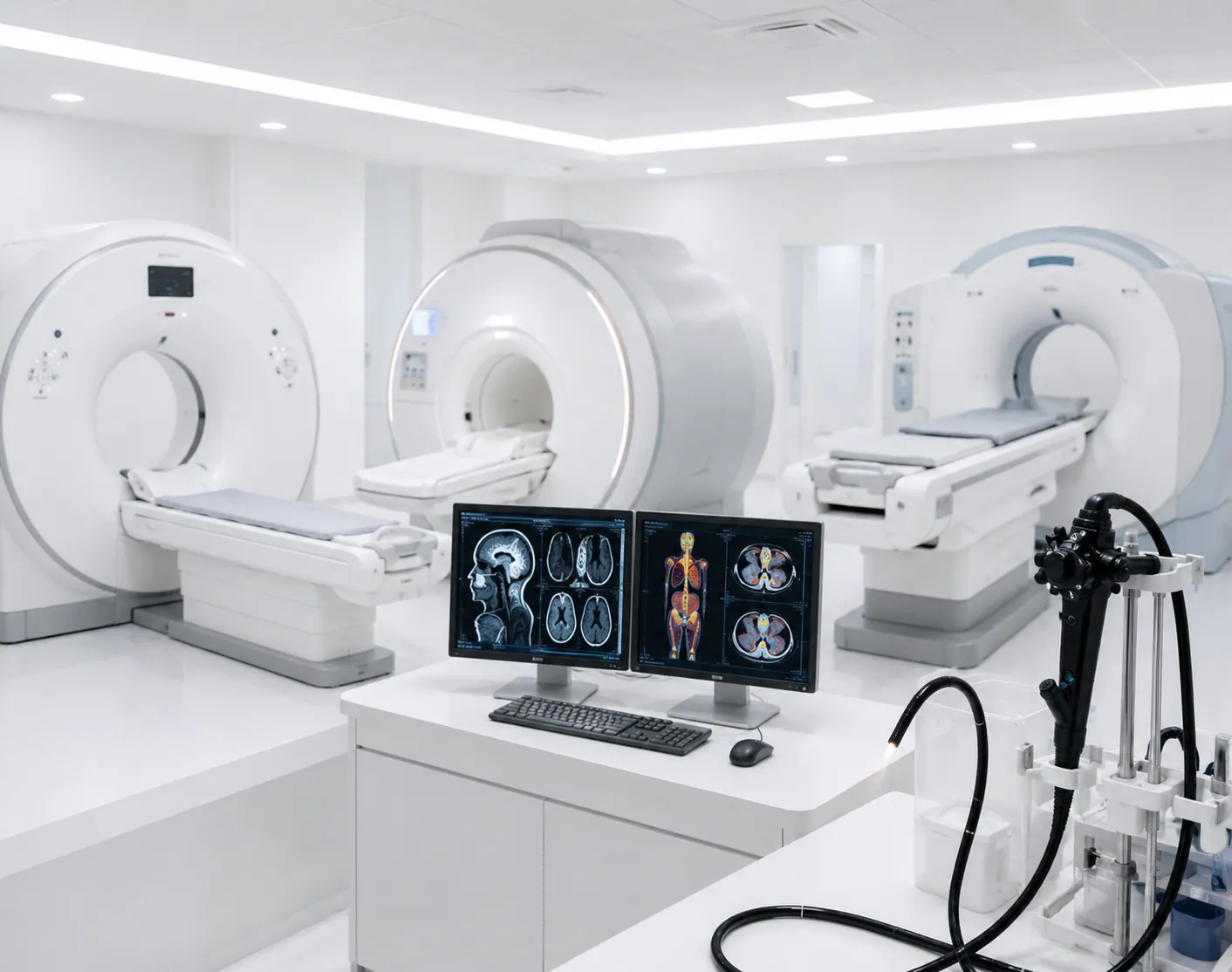 Medical imaging example used to compare CT MRI PET-CT and other screening methods