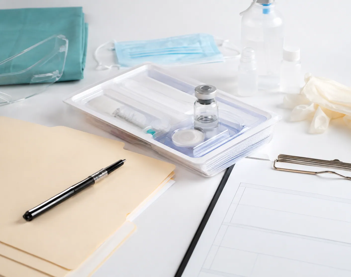 Medical documents organized for evidence and eligibility review