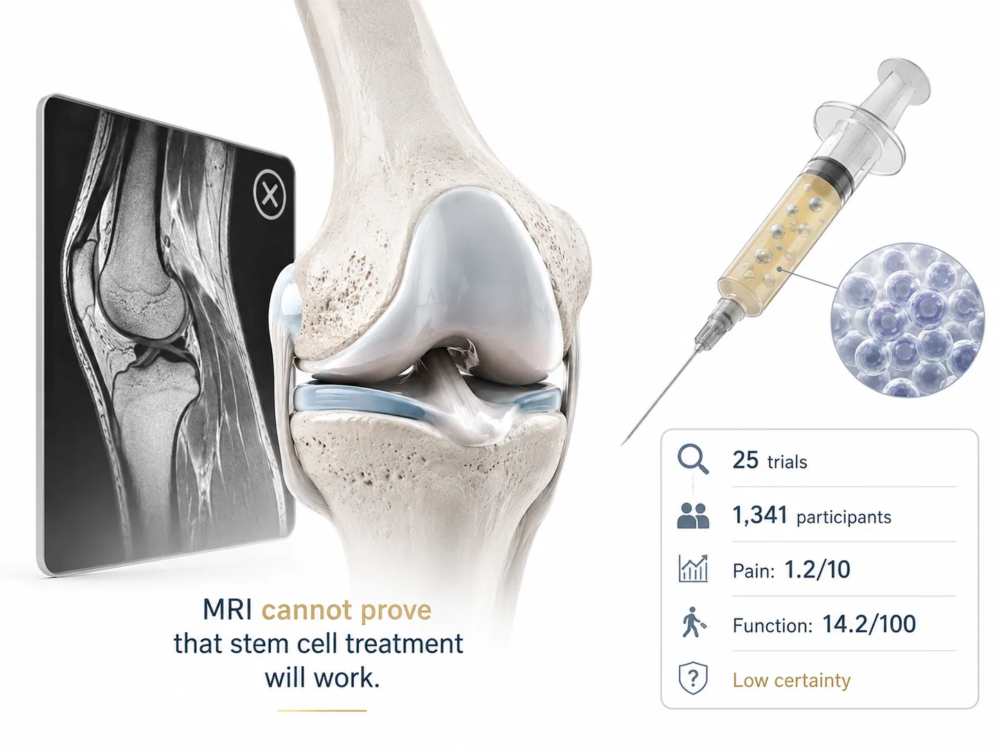 MRI and knee stem cell treatment evidence summary