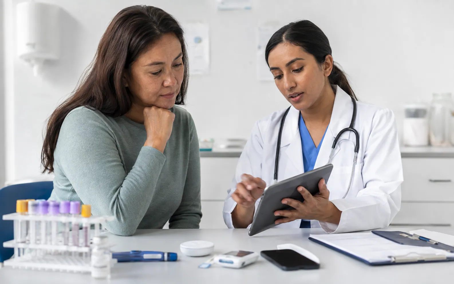 Patient documentation prepared for an eligibility discussion