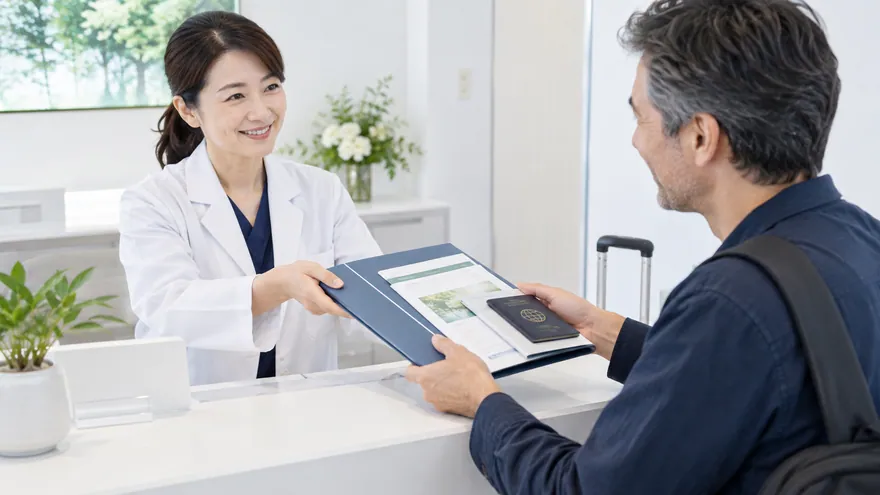 Treatment and follow-up records to take home after care in Japan